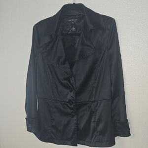 Lane Bryant Elegant Black Satin Blazer